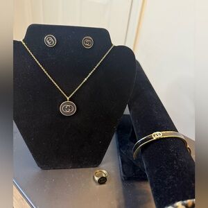 Gold and Black Jewelry Set 4 pieces